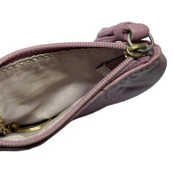 Auth COACH - Pink Leather Pouch - Picture 4 of 5